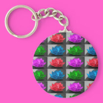Colourful Lotus keychains