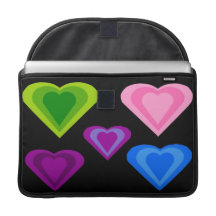 Colourful Love Hearts Mac Book Sleeve Sleeve For MacBooks