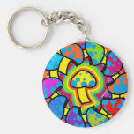 Colourful Magic Mushrooms Keychains