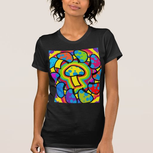 Colourful Magic Mushrooms Tees