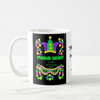 Colourful Mardi Gras Coffee Mug to Personalize mug