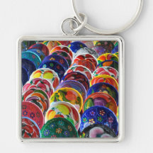 Colourful Mayan Mexican Gift Souvenir Bowls Keychain
