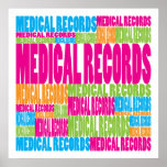 Colourful Medical Records posters