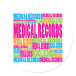 Colourful Medical Records stickers