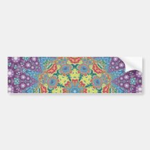 Colourful Meditation Mandala Bumper Sticker