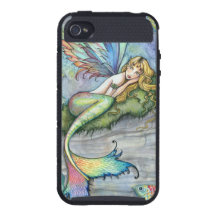 Colourful Mermaid and Carp Fish Fantasy Art