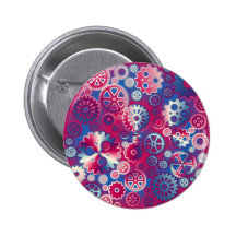 Colourful metallic gears button