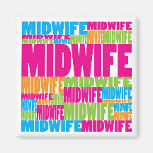 Colourful Midwife Magnet