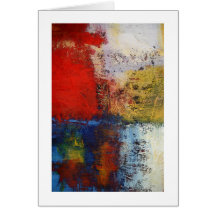 Colourful Modern Abstract Artwork Greeting Cards