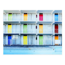 Colourful motel doors, Wildwood, NJ Post Cards