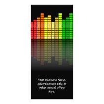 Colourful Music Equalizer w/Reflection, Cool Techn Rack Card