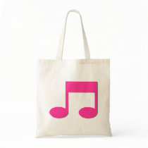 Colourful Music Note Canvas Bags