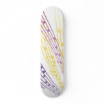 colourful music notes skateboards