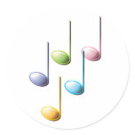 Colourful Musical Notes stickers