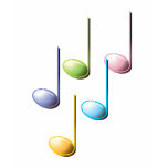 Colourful Musical Notes t-shirts