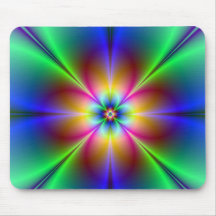Colourful Neon Daisy Mousemat