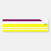 Colourful Neon Rainbow Stripes Vibrant Bold Patter Bumper Stickers