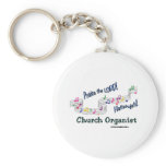 Colourful Notes Organist keychains