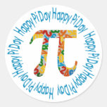 Colourful Numbers Pi Day Gifts and Tees Stickers