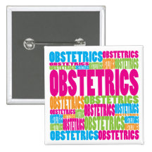 Colourful Obstetrics Pinback Buttons