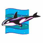 colourful orca design photo sculptures