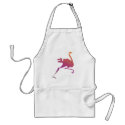 Colourful Ostrich Silhouette aprons