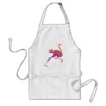 Colourful Ostrich Silhouette Apron