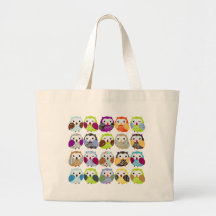 Colourful Owl Pattern Bags