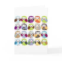 Colourful Owl Pattern Cards