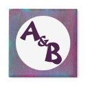 Colourful Painted Initials Magnet