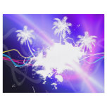 Colourful Palm Trees Grunge Layout flyers
