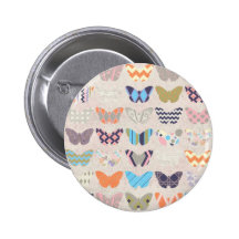 COLOURFUL PAPER BUTTERFLIES PATTERNS DIGITAL ASSOR BUTTONS