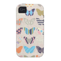 COLOURFUL PAPER BUTTERFLIES PATTERNS DIGITAL ASSOR iPhone 4/4S CASES