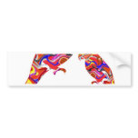 Colourful Parrots V4 bumper stickers