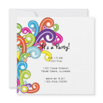 Colourful Party Invitation