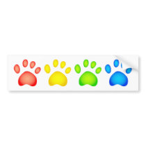 Colourful Paws bumper stickers
