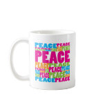 Colourful Peace mugs