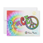 Colourful PEACE Note Card invitations