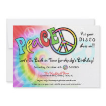 Colourful PEACE Party Invitation