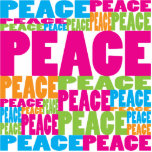 Colourful Peace photo sculptures