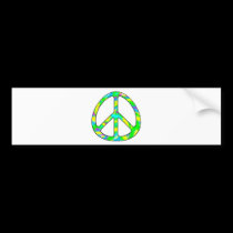 colourful peace sign bumper stickers