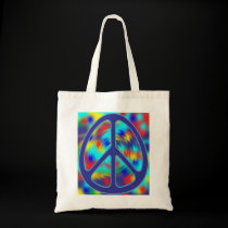 colourful peace sign design bags