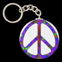 colourful peace sign keychains
