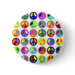 Colourful Peace Signs buttons