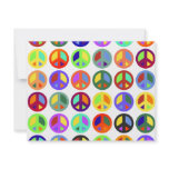 Colourful Peace Signs invitations