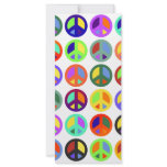 Colourful Peace Signs rack cards
