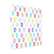 Colourful Peacock feather print Gallery Wrapped Canvas