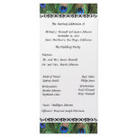 Colourful Peacock Feather Wedding Program rack cards