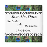 Colourful Peacock Save the Date Magnet