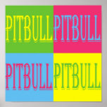 colourful pitbull poster posters